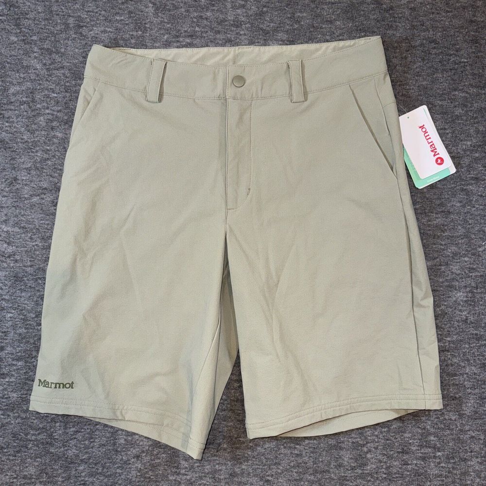 NWT Marmot Mens Scree Softshell Water Repellant Shorts UPF 50+ Vetiver Sz 30 $90